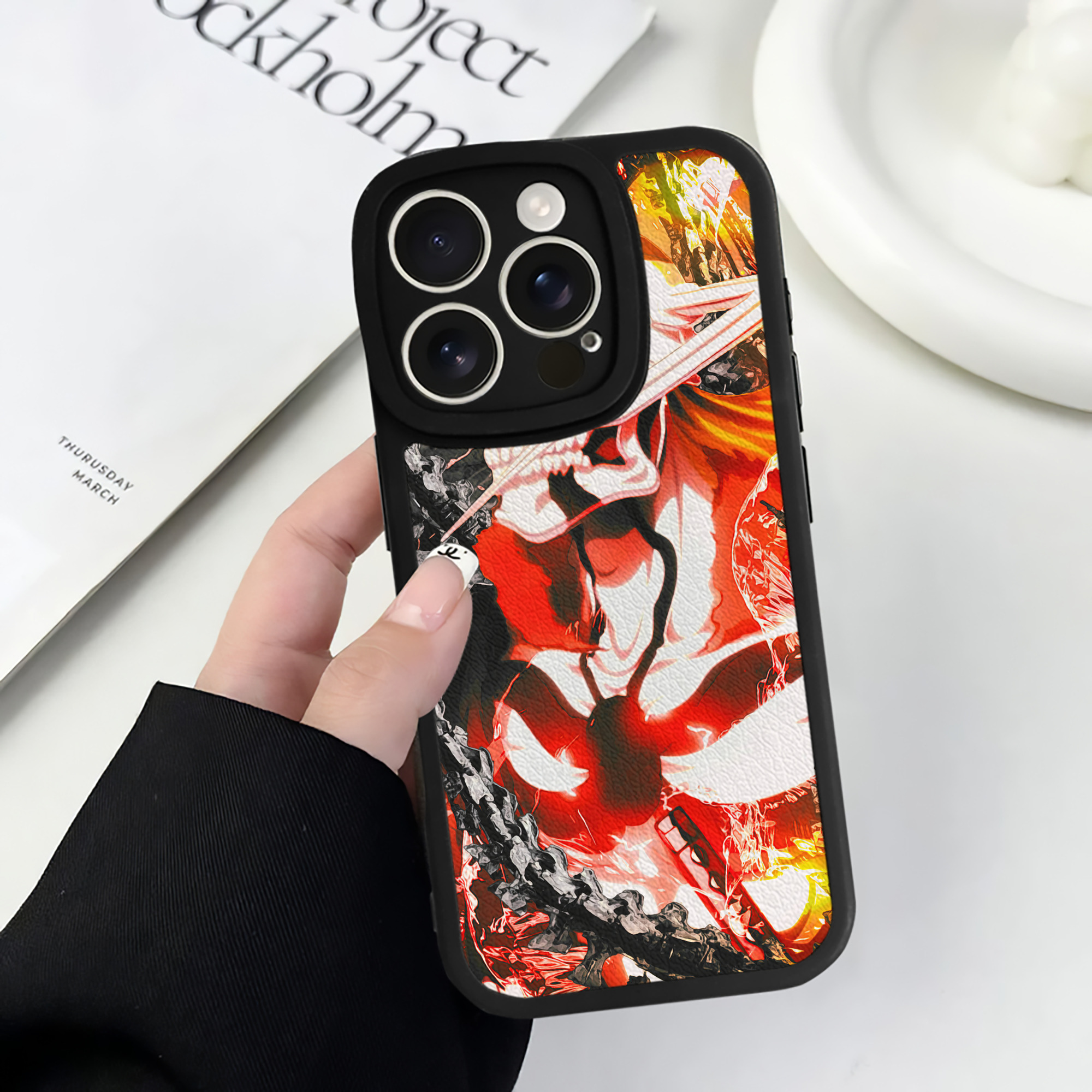 （画像用） ブリーチ BLEACH 【iPhone 16シリーズ対応】シリコンスマホケース（レザー調） 材質：シリコン